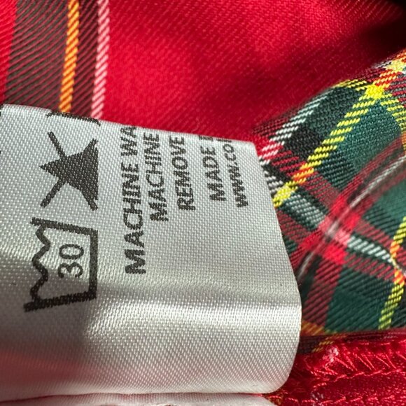 ModCloth Collectif Hi-Low Fit to Flare Red Plaid Sleeveless Dress Size 16 - Picture 7 of 10